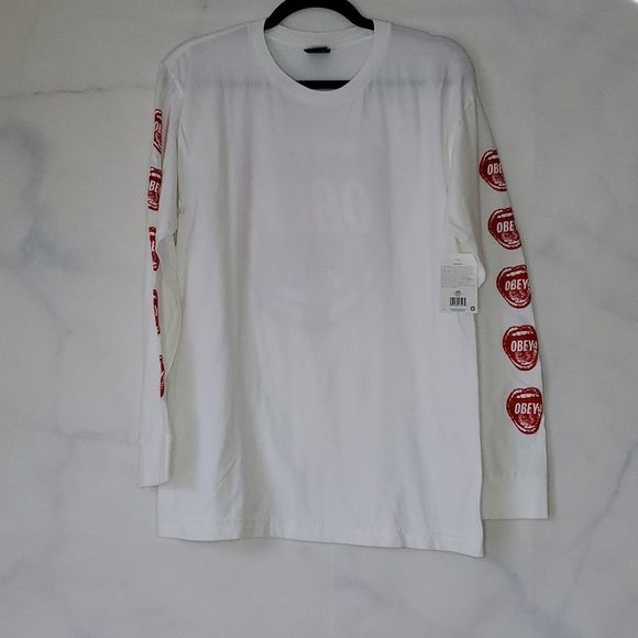 NWT - OBEY Screaming Lips Salvage Cotton Tee - Picture 1 of 6